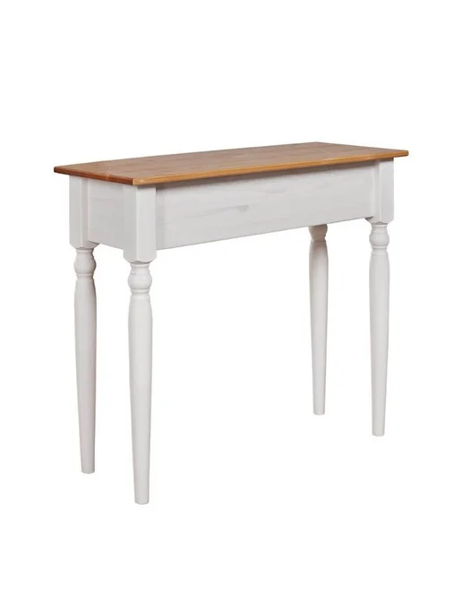 TRUE WOOD Стол туалетный Консолеа 3 белый воск серый, белый, фото 3