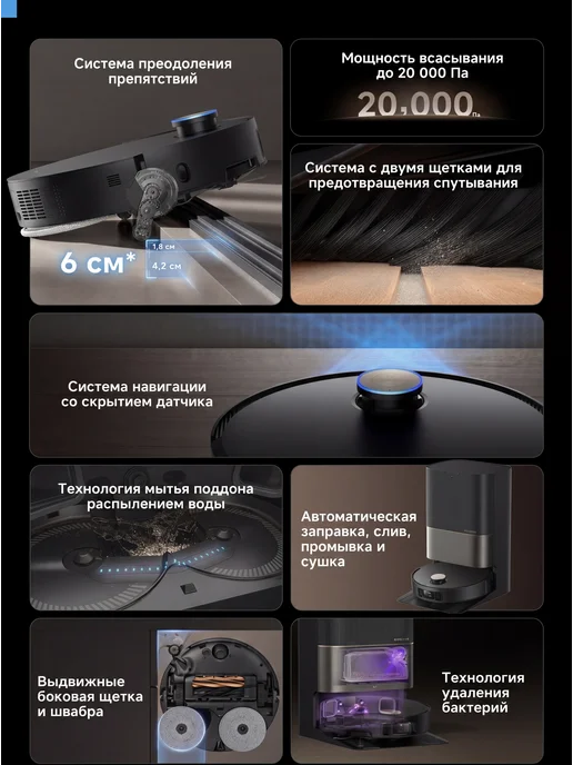Dreame Робот-пылесос X50 Ultra Complete, RU-версия, черный, фото 3
