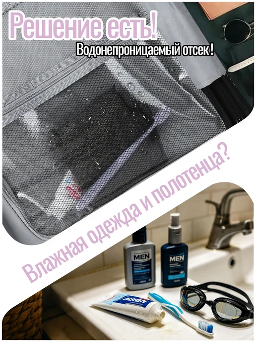 Hakimi Чемодан на колесах ручная кладь S, поликарбонат, TSA-замок, серый, фото 8