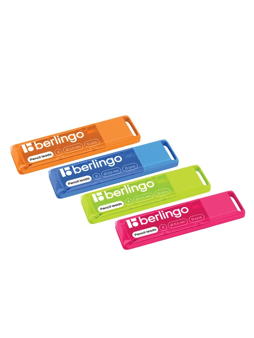 Грифели для механических карандашей Berlingo.0,5мм, В 4 шт, 4 шт