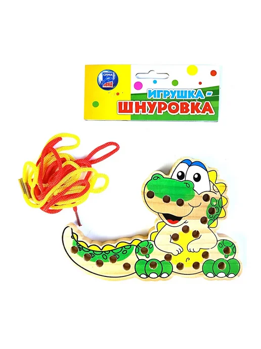 НИЖЕГОРОДСКАЯ ИГРУШКА Шнуровка для детей, зеленый