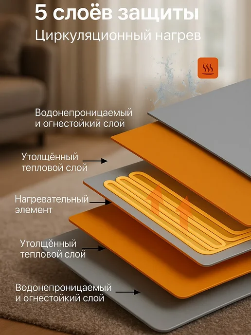 Коврик с подогревом для цыплят рассады домашних питомцев, серый, фото 7