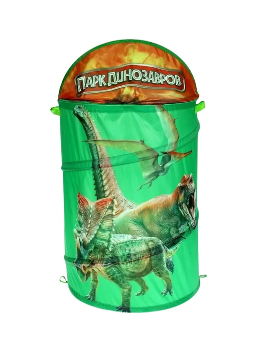 GOODSTORAGE Корзина для игрушек динозавры, зеленый, фото 3