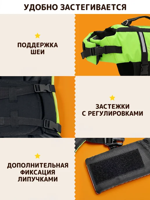 PetMagic Спасательный жилет для собак мелких и средних пород, черный, фото 3