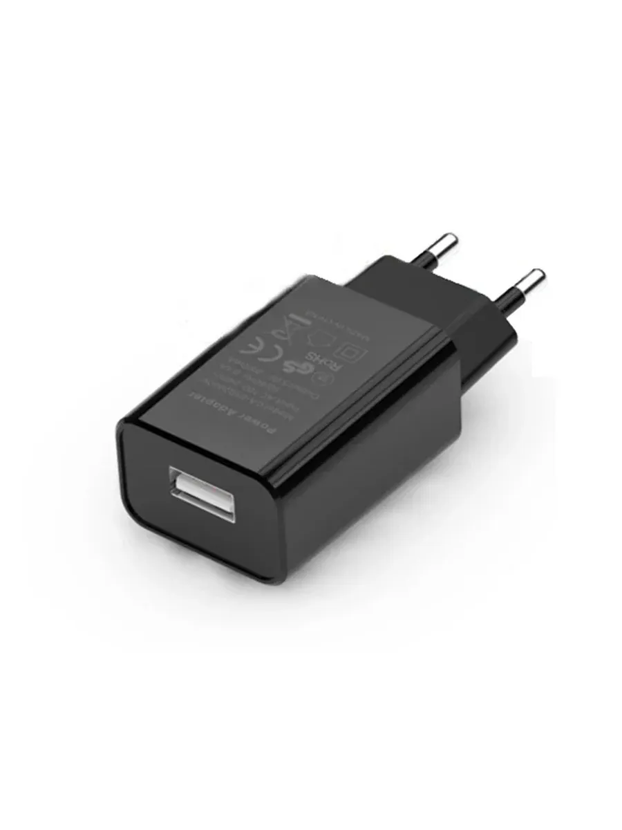 Зарядное USB Black EU Plug 5В 2А