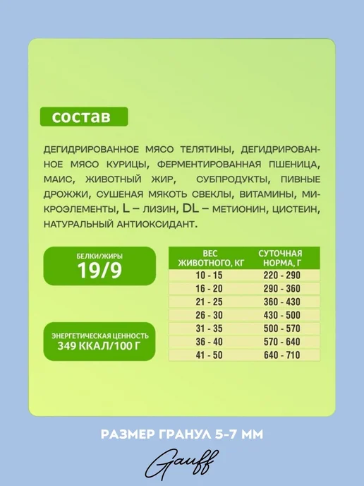 Сухой корм ЗООГУРМАН Кр. для собак, средние, телятина, 12 кг, фото 3