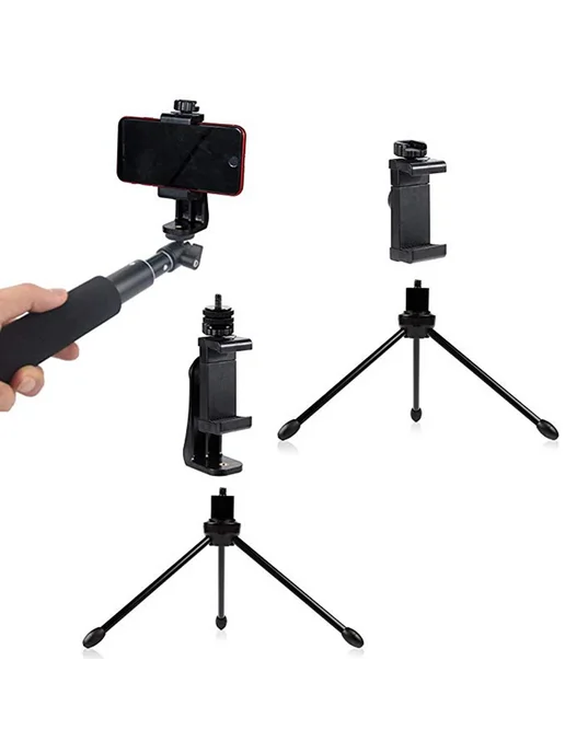 Awkanger Адаптер для крепления смартфона к штативу, черный, фото 3