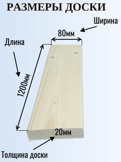 Планкен деревянный срощенный 20×80×1200 мм, сорт АВ, 5 шт, 20x80, 5 шт, фото 2