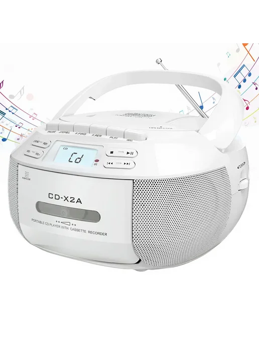 Магнитола 87898 10 Вт CD MP3 USB FM стерео белый, 10 Вт, фото 3