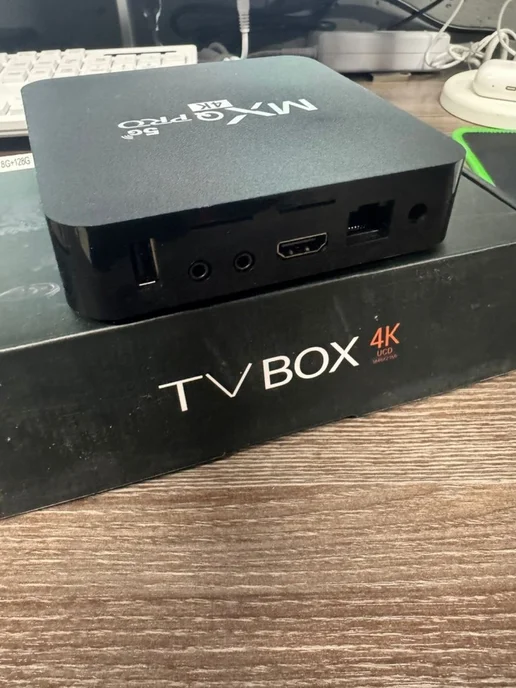 Высокотехнологичная Смарт ТВ приставка 4K, черный, фото 3