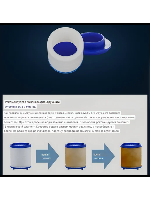 без бренда Усовершенствованный фильтр для воды, синий, фото 4