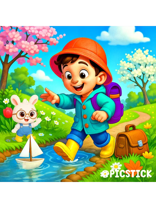 PICSTICK Пазл для детей Весна 64эл. 32*32см, 32x32 см, фото 2