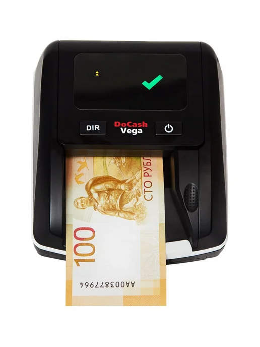 DoCash Детектор банкнот Vega 13566 автоматический АКБ, черный