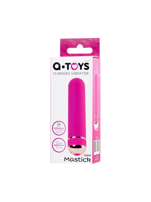 A-Toys by TOYFA Нереалистичный вибратор A-Toys TOYFA Mastick mini, ABS пл, розовый, фото 7