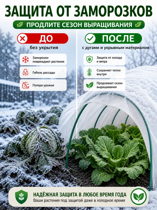 Клевер-С Дуги для парника металлические 6 штук, зеленый, фото 5