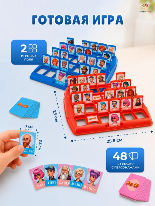 TrendToys Развивающая Настольная игра Угадай кто я, синий, фото 8