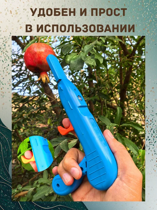 Секатор для сада и огорода для овощей, фруктов и винограда, синий, фото 2