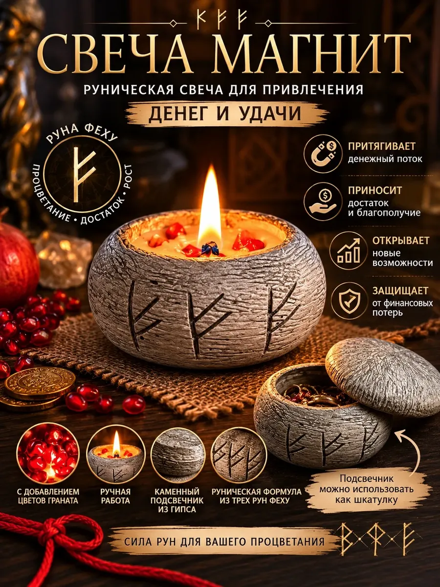 свеча магическая на деньги