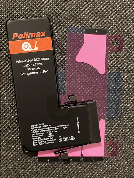 Polimax batteries Аккумуляторная батарея для iPhone 11 Pro, вариант, фото 3