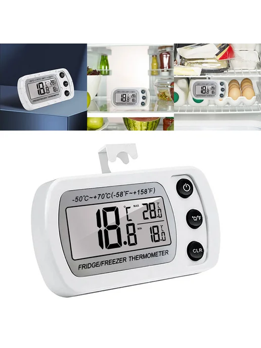Цифровой термометр для холодильника и морозилки waterproof, и морозилки, фото 4