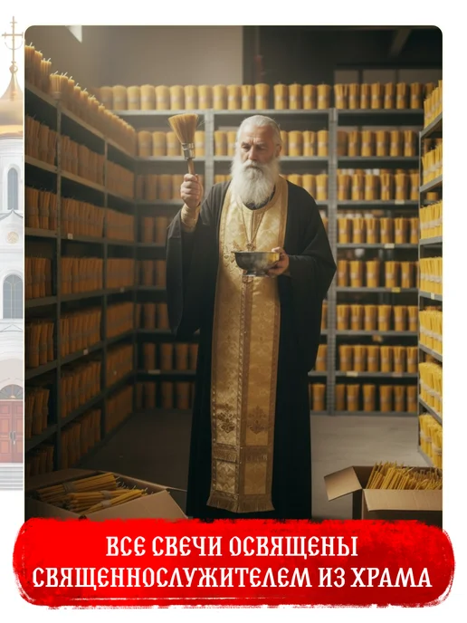 Еледар Свечи восковые медовые 1 кг №60, 2 кг, фото 3