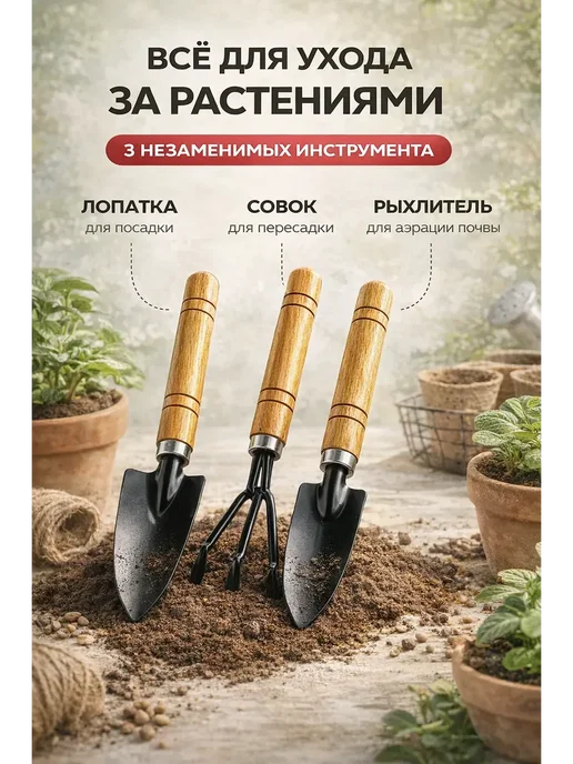 TOSUM Маленькие садовые инструменты для рассады набор, вариант, фото 2
