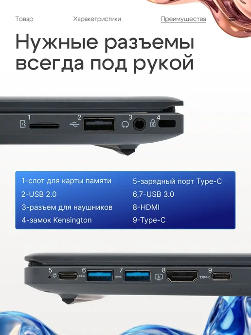 Ноутбук для учебы и работы игровой 15.6"12GB DDR5, SSD 512GB, 12 ГБ, 1 ТБ, фото 5