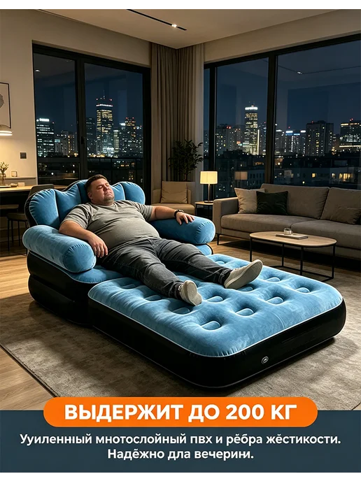 Кресло мешок большое компактный, серый, фото 6