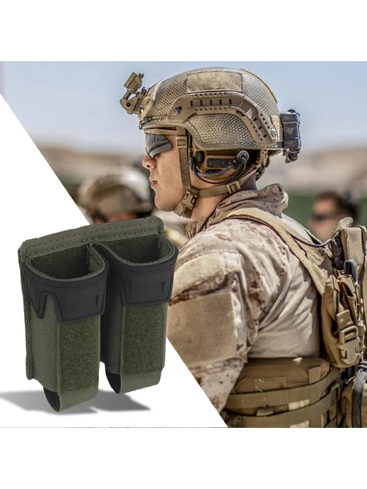 Тактический подсумок для магазинов 9мм, K type, MOLLE, зелён, зеленый, фото 5