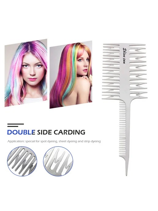 Расчёска для окрашивания Hair Dyeing, Fish Bone, светлая, светлый, фото 2