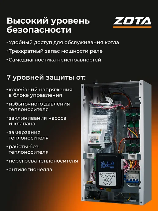 Zota Электрокотел отопления для дома LUX-X 18 кВт (180 м2), белый, фото 3