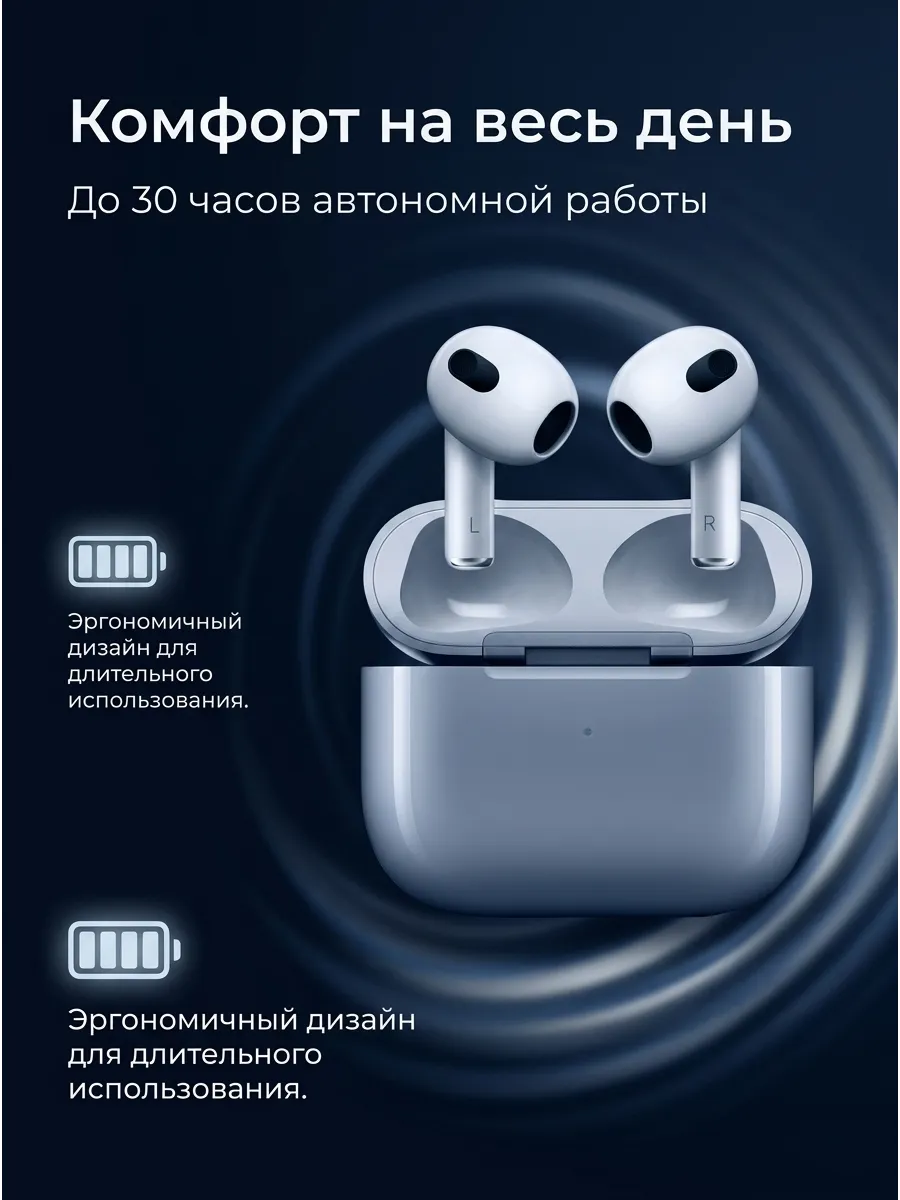 Беспроводные наушники A.Pods Air для iPhone