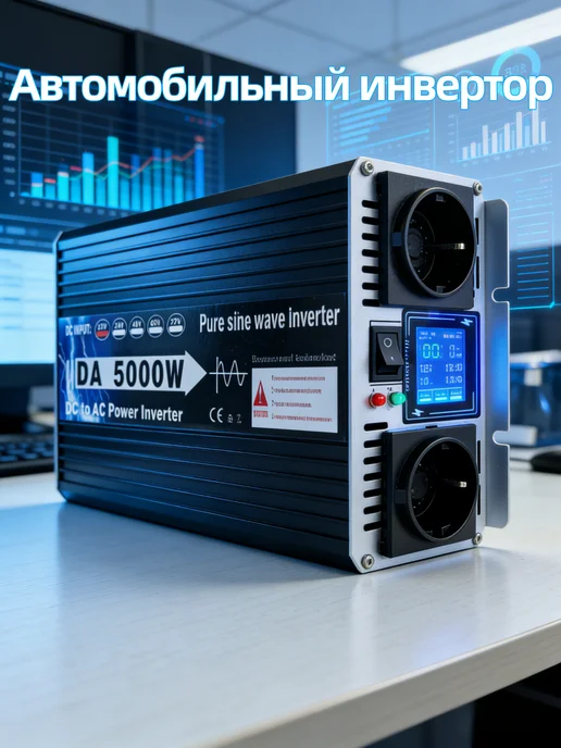 Автоинвертор 5000Вт 12V-220В с защитой аккумулятора, 5000 Вт, фото 8