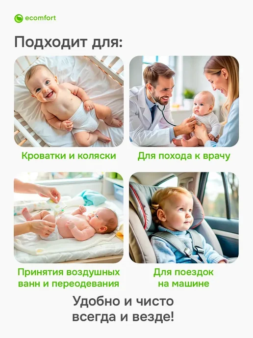 Ecomfort Комплект трех непромокаемых пеленок для животных 40х60 см, 60x90 см, фото 4