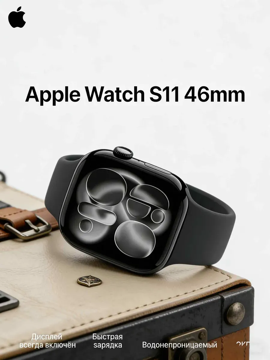 Apple Watch S11 46mm черные для дома и работы