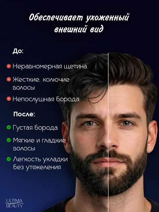 Масло для роста бороды и усов смягчающее, 79 мл, фото 2