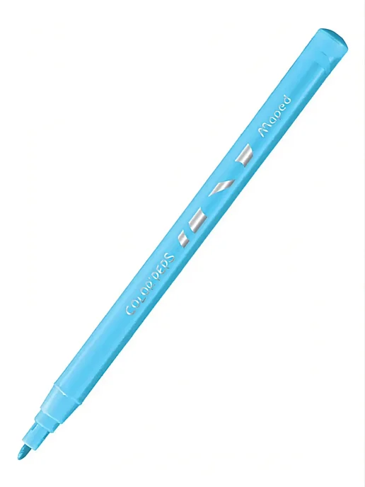 MAPED Фломастеры 10 цв. Color'Peps Ocean, смываемые, голубой, фото 5