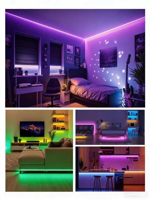 LIERSEN Лента LED RGB 5м USB с пультом для декора, 5 м, фото 6