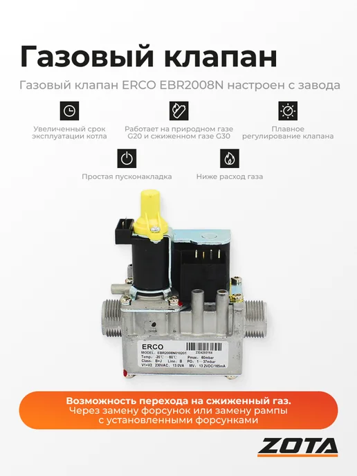Zota Котел газовый двухконтурный настенный Zuma 18D 18 кВт, белый, фото 6