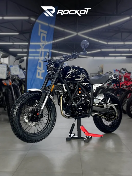 Мотоцикл дорожный SCRAMBLER (черный глянцевый), черный, фото 2