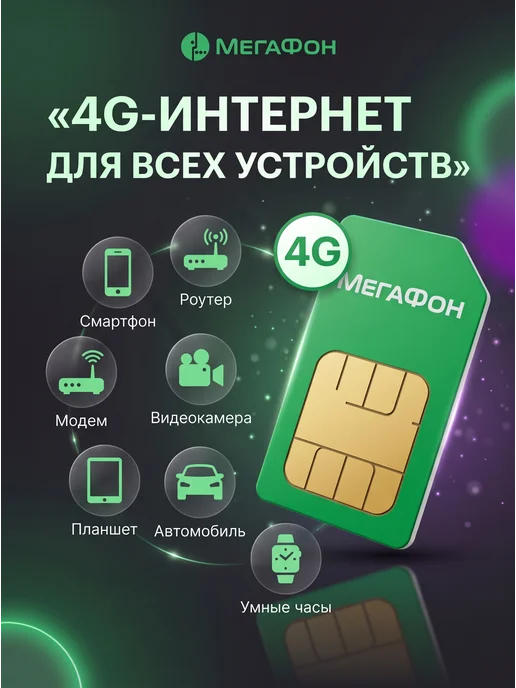 МегаФон Сим карта 800 рублей безлимитный интернет, вариант, фото 3