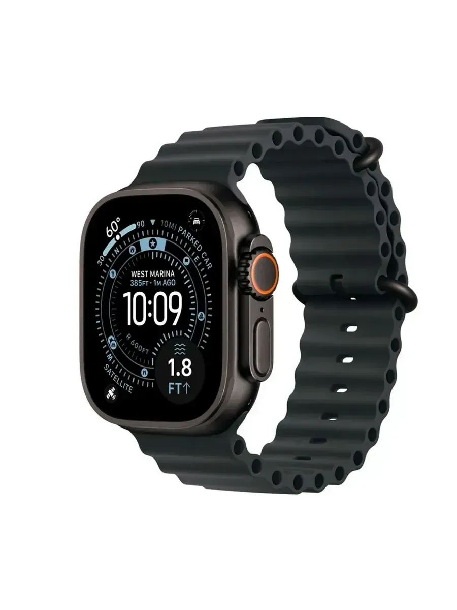 Умные часы Watch Ultra 3 49 мм Black Titanium Ocean Band Apple 998313489 купить за 7 357 ₽ в интернет‑магазине Wildberries