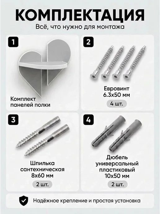 ТПК Меркурий Полка декоративная навесная для цветов, серый, фото 3