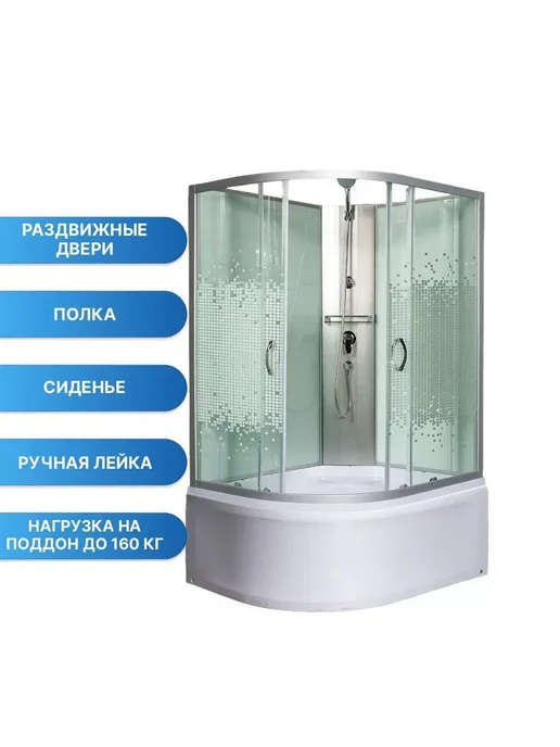 МОНОМАХ Душевая кабина XL Б К 120 90 44 МЗ R, белый, фото 2
