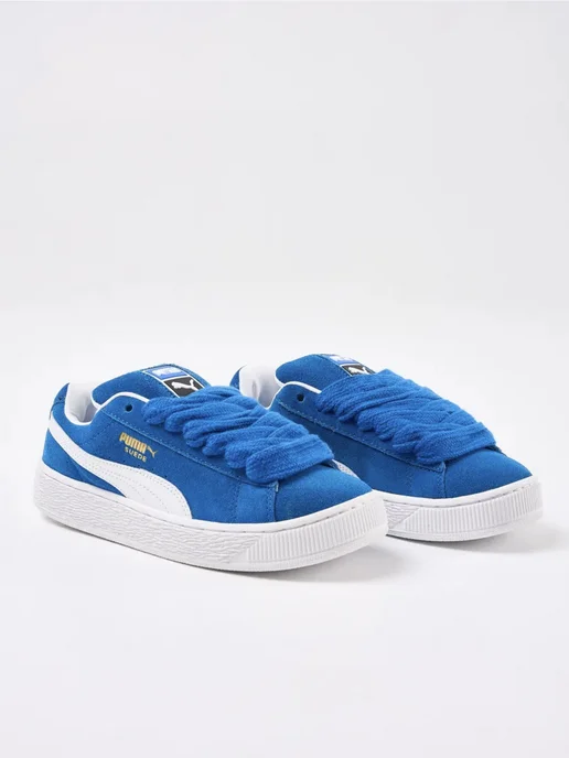 Footstep Кроссовки замшевые летние PUMA Suede XL низкие, синий