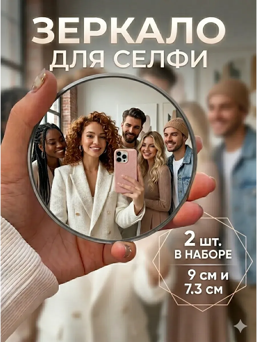 зеркало для селфи и велосипеда 2 шт