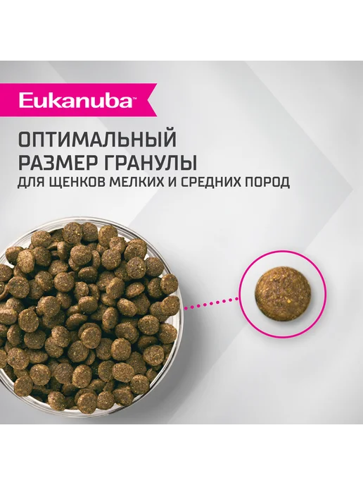 Сухой корм Eukanuba для собак, мелкие, средние, щенки, ягненок, 7 кг, фото 6