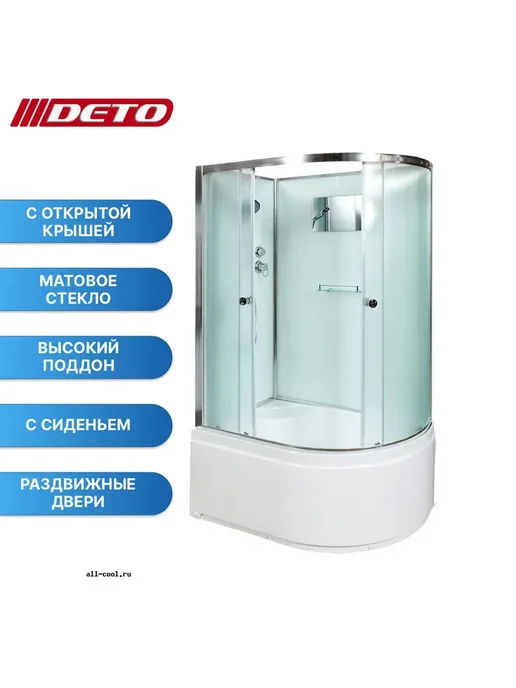 Deto Душевая кабина D 120 L (120x80), 120x80, 120 л, фото 2