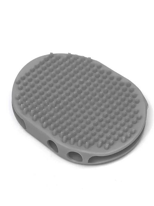 PetShop Щетка массажная силиконовая для мытья собак и кошек, 15*11см, 15x11 см, фото 4