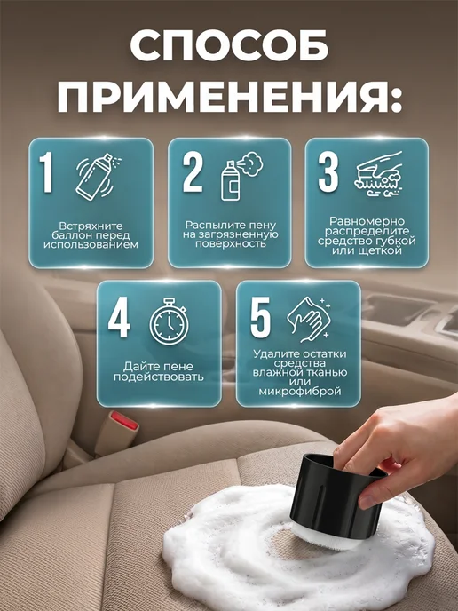Clean Stories Purity in every step Пенный очиститель для салона пластика и кожи автомобиля, вариант, фото 7